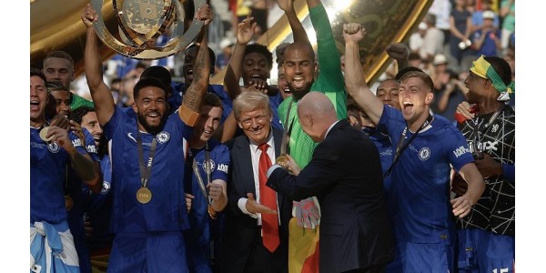 USA:s president Donald Trump kände fotbollens charm i klubb-VM-finalen USA:s president Donald Trump kände fotbollens charm i klubb-VM-finalen